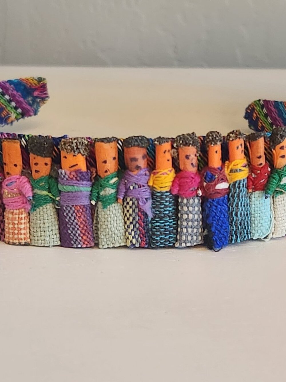 Handmade Guatemalan Worry Dolls Headband - Picture 2 of 3